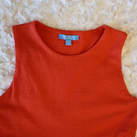 DRAPER JAMES RSVP Sleeveless Midi Dress w/pockets - XS - Orange - Picture 4 of 14